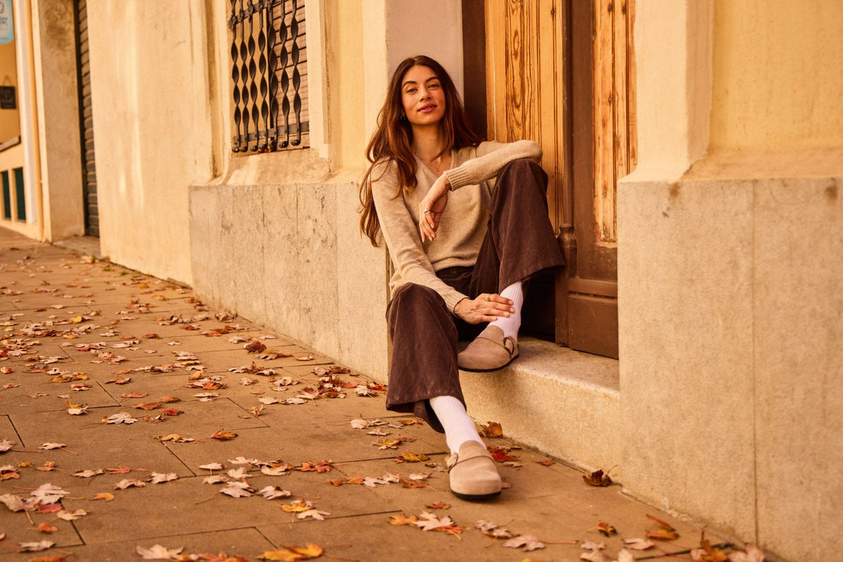 Zoccoli in sughero felpati Plakton Essentials per autunno e inverno